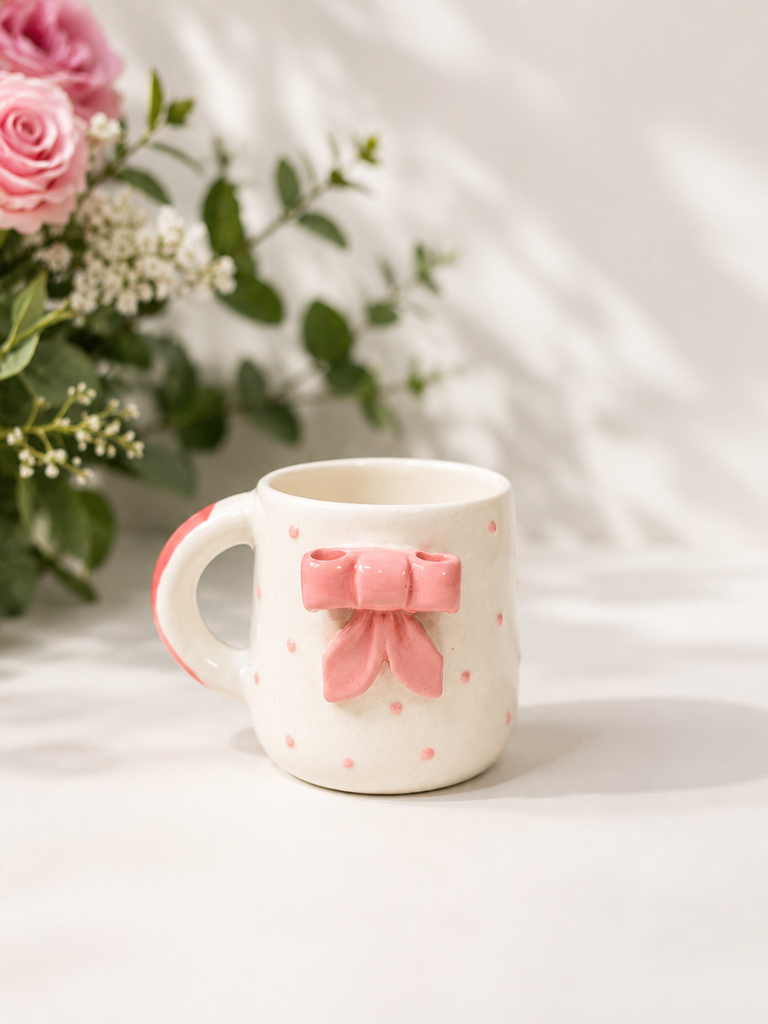 Pink Ribbon Ceramic Mug