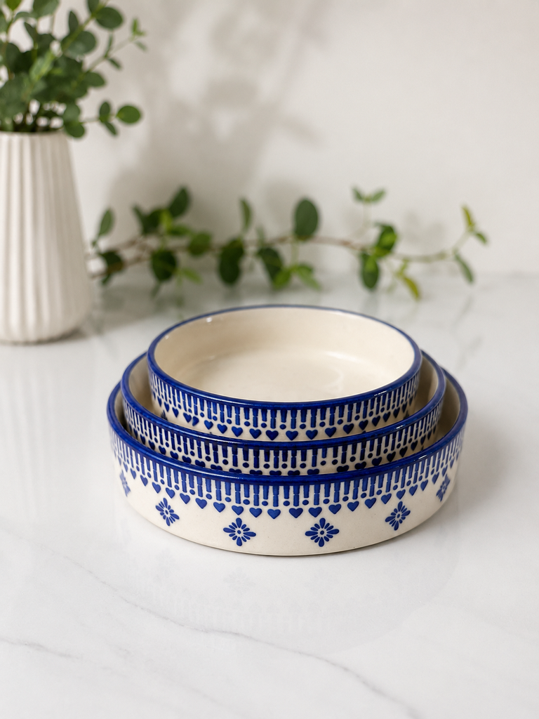 Blue Salad Bowl set of 3